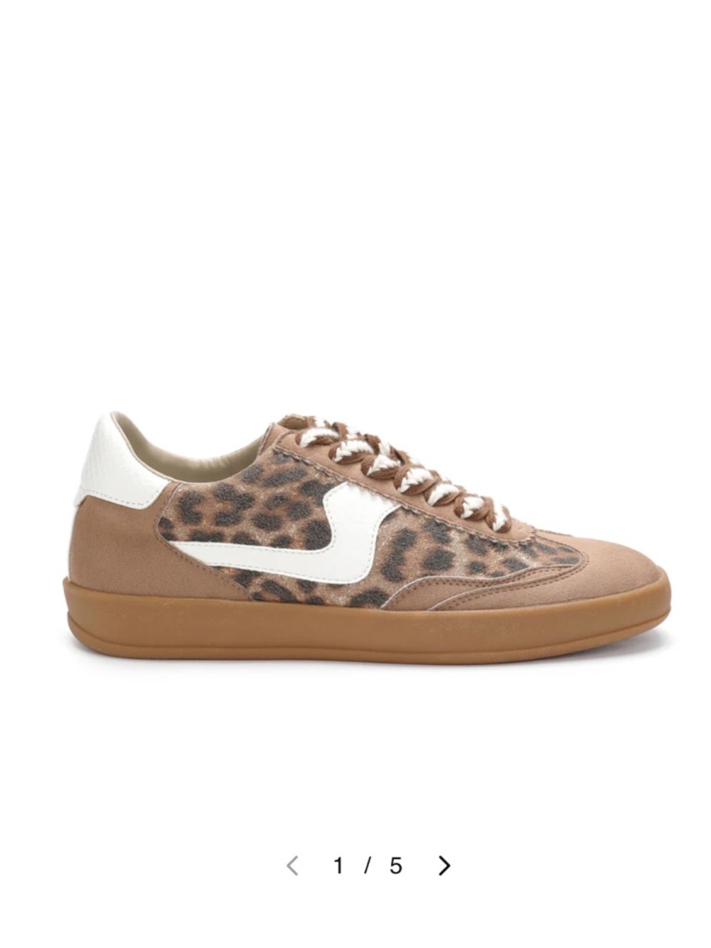 Mi.iM Leopard Print Destiny Low-Top Sneakers in Brown and White